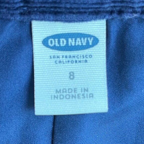 •OLD NAVY• Navy Blue Snap-Up Corduroy Mini Skirt - Size 8 - Picture 2 of 7